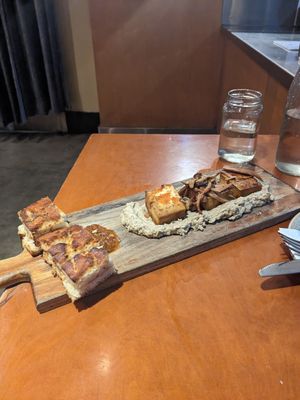 Tofu sougar with focaccia at Savor in San Francisco