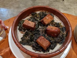 Marinated tofu with Greens at Savor in San Francisco