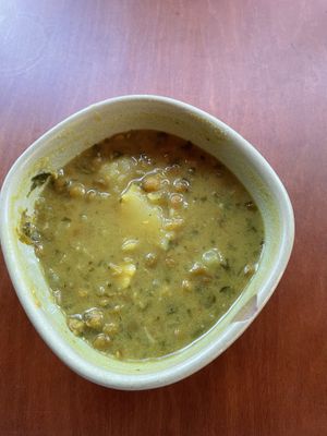 Homemade curry lentil soup. Soooo good !  at Savor in San Francisco