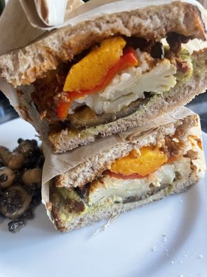 Savor famous vegan melt  at Savor in San Francisco