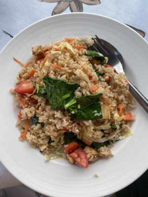 Fried rice with tofu (no egg)  #Veganuary at Nana Kitchens - ครัวานา in Koh Samui