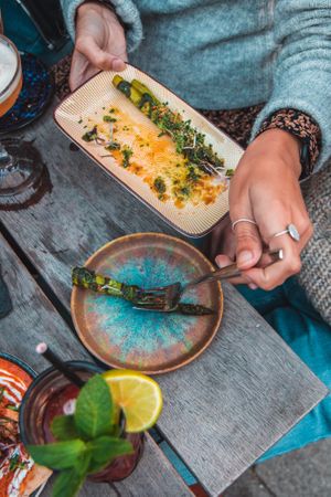 Groene asperges at Restaurant West in Utrecht