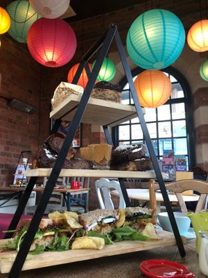 Vegan afternoon tea  at Cake Stories - Hoults Yard in Newcastle Upon Tyne