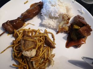 Noodles, seitan, satay at Master Express in Manchester