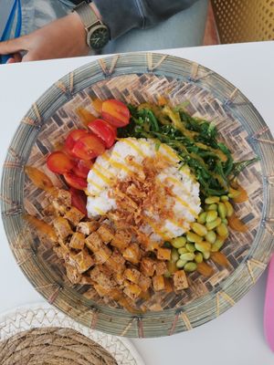 Tofu Poke Bowl with extra Tofu at Lapa Gastro Roof in Fuerteventura