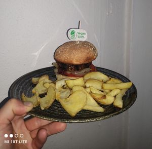 Hamburguesa Vegana at Es Cactus in Menorca