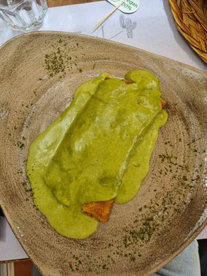 Crepes alle verdure at Es Cactus in Menorca