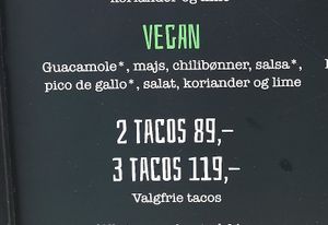 Vegan tacos at Moe's Taco - Food Stand in Odense