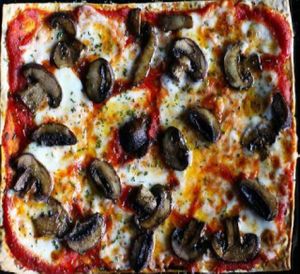 Cremini Mushroom Pizza at Boheme Cafe and Bar in Houston