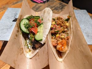 Mushroom and cauliflower. at Velvet Taco - Rock Rose Ave in Austin