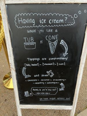 Sign  at Aunty Betty's in Stonehaven