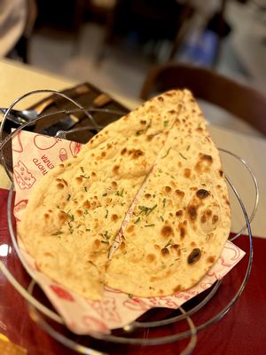 Plaine naan flatbreads (we asked without cheese) at Indian Mehak Restaurant & Bar in Yerevan