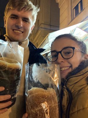  at Fitzkey Chimney Cake in Budapest