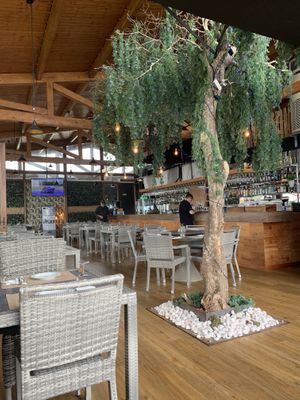 Interior of restaurant   at La Barca in Terceira