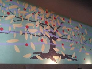 Wall art 💜 at Sipz Fusion Cafe - North Park in San Diego