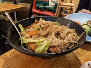 Drunken noodles at Sipz Fusion Cafe - North Park in San Diego