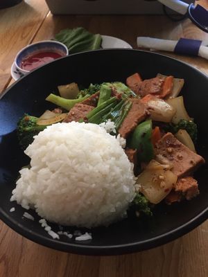 Mongolian beef with brocolli at Sipz Fusion Cafe - North Park in San Diego