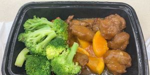 Orange chicken :) at Sipz Fusion Cafe - North Park in San Diego