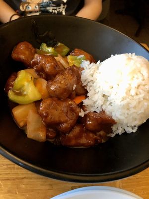 Vegan Sweet and Sour w/ White Rice at Sipz Fusion Cafe - North Park in San Diego