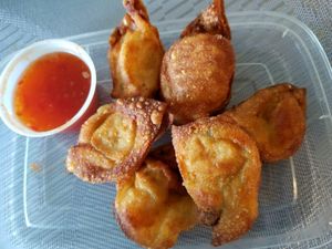 Vegan Crab Rangoon at Sipz Fusion Cafe - North Park in San Diego