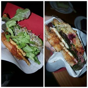 Tofu steak burger. at Sun Day Burgers - Markthalle Neun in Berlin