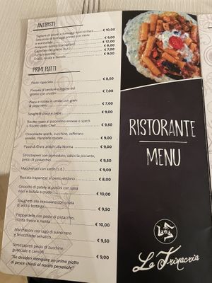 Menu 1  at La Trinacria Ristorante Trattoria Pizzeria in Enna