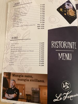 Menu 3  at La Trinacria Ristorante Trattoria Pizzeria in Enna