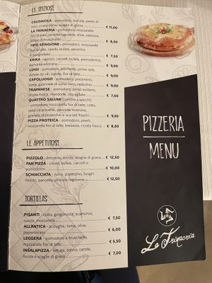 Menu 5  at La Trinacria Ristorante Trattoria Pizzeria in Enna
