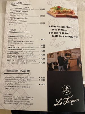Menu 6  at La Trinacria Ristorante Trattoria Pizzeria in Enna