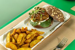 🍔 𝗞𝗢𝗙𝗧𝗔𝗦 BURGER at Athens Vegan Burgers in Athens
