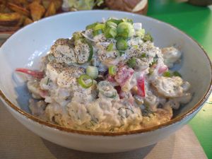 NoTuna salad at Athens Vegan Burgers in Athens