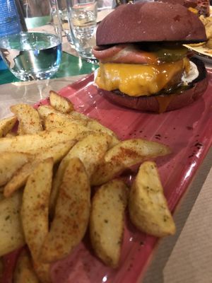 Texas Burger  at Athens Vegan Burgers in Athens