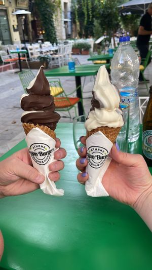 Soft serve ice cream   at Athens Vegan Burgers in Athens