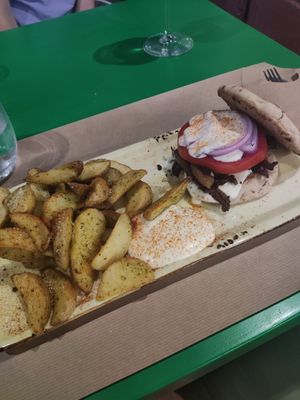 Burger at Athens Vegan Burgers in Athens