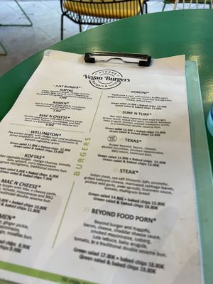 Menu  at Athens Vegan Burgers in Athens