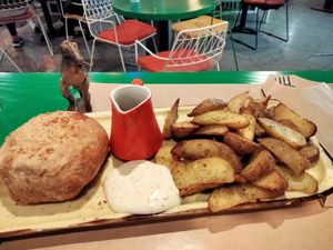 Wellington option from the menu at Athens Vegan Burgers in Athens