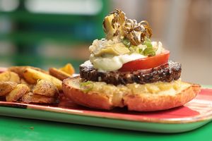 🍔 𝗖𝗥𝗘𝗧𝗔𝗡 BURGER at Athens Vegan Burgers in Athens