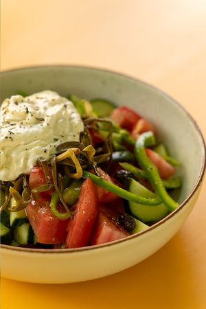 🥗 𝗚𝗥𝗘𝗘𝗞 SALAD at Athens Vegan Burgers in Athens