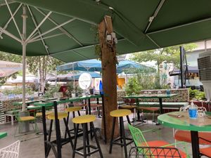 Seating at Athens Vegan Burgers in Athens