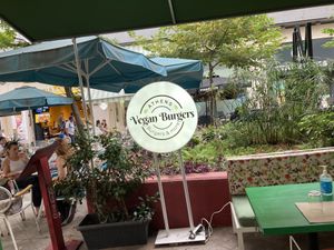 Sign at Athens Vegan Burgers in Athens