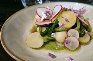 Radish Medley and Bean Cassoulet at Folke in Vancouver