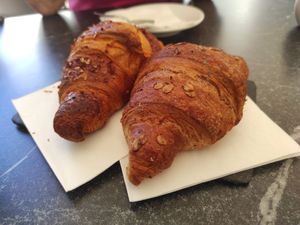 Vegan croissants at T-Bakery in Bergamo