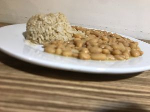 Seco a la norteña c/frejoles (pedido sin la carne de soya) at Loving Hut Lince in Lima