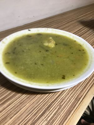 Sopa menestron at Loving Hut Lince in Lima