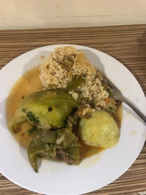 Caigua rellena at Loving Hut Lince in Lima