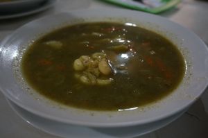 Minestrone.  at Loving Hut Lince in Lima