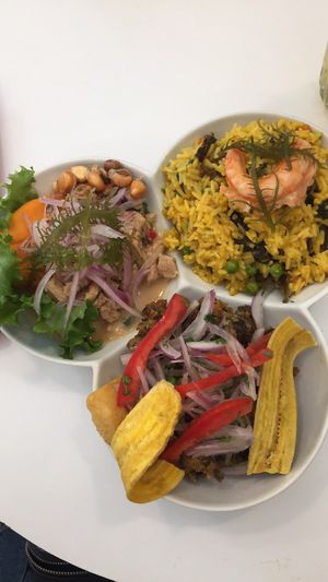 Tres Platos Tipicos at Loving Hut Lince in Lima