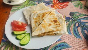 Safak special with spinach at Cafe Şafak in Nevsehir