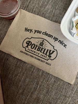 Why are these the napkins that they give for takeout? How are you gonna charge so much for food and not be able to get white dollar store napkins? Potbelly’s?! SMH  at Mr. Veg'n in Houston