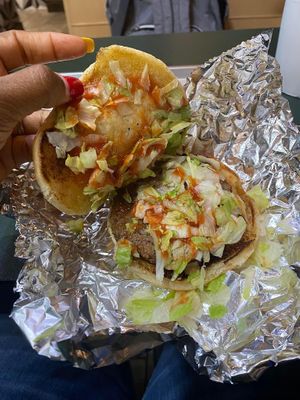 Soggy greasy burger at Mr. Veg'n in Houston